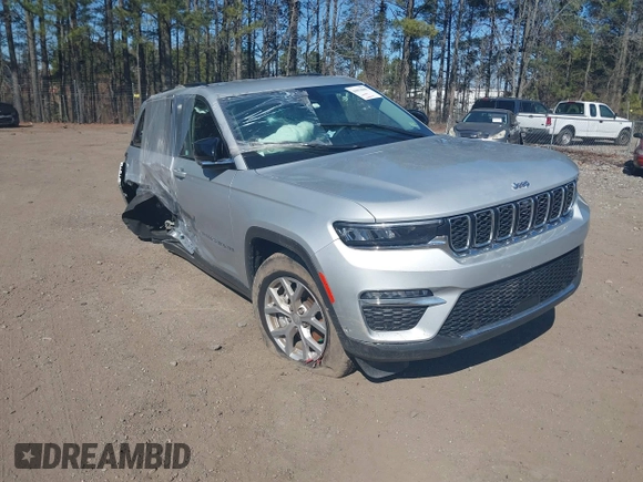 2023 Jeep Grand Cherokee Limited with VIN 1C4RJGBG2PC575376, listed as a IAAI auction lot 40078888 with 12,381 mi miles and . Bid and sale history available at DreamBid. Image 1.