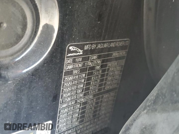 2019 Jaguar F-Pace 25t Premium z VIN SADCJ2FX3KA398901, wystawiony jako Copart lot #44080755 z przebiegiem 110 200 mil mil oraz Szkoda całkowita • Salvage title. Historia ofert i sprzedaży dostępna na DreamBid. Obrazek 12.