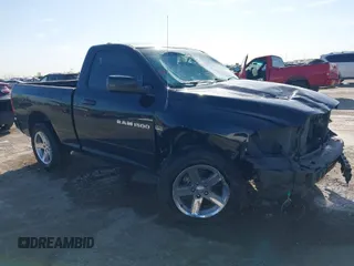 2012 Ram 1500 Express with VIN 3C6JD7AT4CG163056, listed as a IAAI auction lot 41793877 with 155,091 mi miles. Bid and sale history available at carsss.com. Image 1.