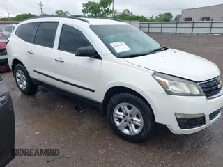 2015 Chevrolet Traverse LS z VIN 1GNKRFEDXFJ179140, wystawiony jako IAAI lot #42204476 z przebiegiem Nie podano mil oraz . Historia ofert i sprzedaży dostępna na DreamBid. Obrazek 1.