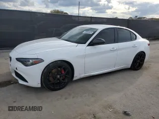 2020 Alfa Romeo Giulia with VIN ZARFAMAN3L7626152, listed as a Copart auction lot 46903825 with 77,250 mi miles and Non Repairable. Bid and sale history available at carsss.com. Image 1.
