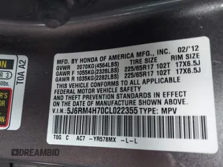 2012 Honda CR-V EX-L с VIN 5J6RM4H70CL022355, выставлен на аукционе IAAI как лот 42299058 с пробегом 99 679 миль миль и . История ставок и продаж доступна на DreamBid. Изображение 9.