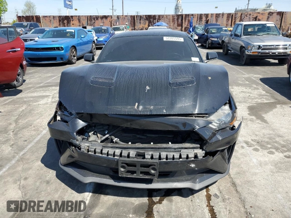 2019 Ford Mustang EcoBoost with VIN 1FA6P8TH7K5181406, listed as a Copart auction lot 52205595 with 58,591 mi miles and Salvage Title. Bid and sale history available at carsss.com. Image 5.