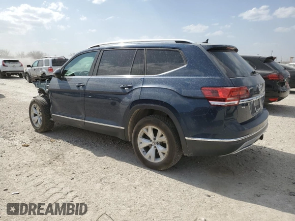 2018 Volkswagen Atlas SEL with VIN 1V2MR2CA4JC526735, listed as a Copart auction lot 48116255 with 121,838 mi miles and Salvage title. Bid and sale history available at DreamBid. Image 2.