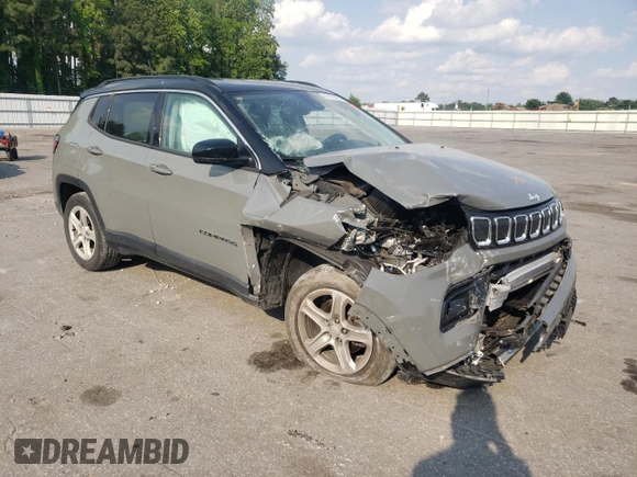 2022 Jeep Compass Limited with VIN 3C4NJDCBXNT189290, listed as a Copart auction lot 55035235 with 22,126 mi miles and Salvage title. Bid and sale history available at DreamBid. Image 4.