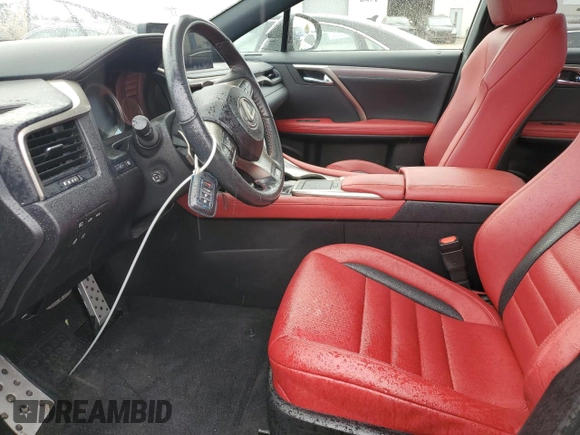 2021 Lexus RX 350 F Sport with VIN 2T2SZMDAXMC307224, listed as a Copart auction lot 75339464 with 54,850 mi miles and Salvage title. Bid and sale history available at DreamBid. Image 7.