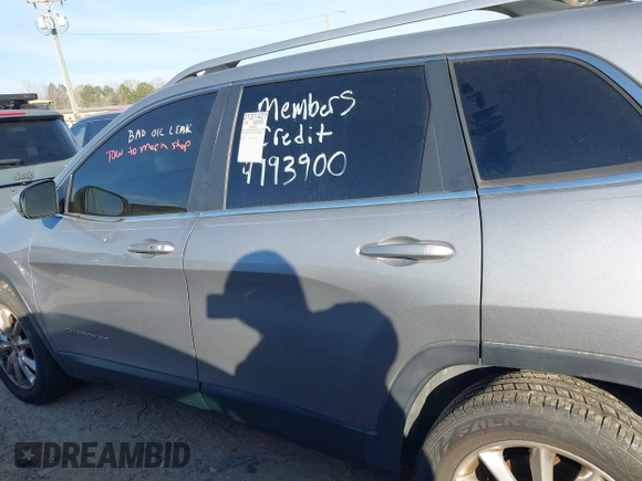 2014 Jeep Cherokee Limited with VIN 1C4PJLDS4EW223798, listed as a IAAI auction lot 41792052 with 227,690 mi miles and . Bid and sale history available at DreamBid. Image 14.