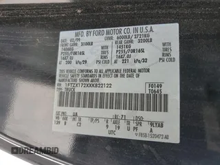 1999 Ford F-150 with VIN 1FTZX172XXKB22122, listed as a Copart auction lot 52987845 with 78,431 mi miles and Salvage title. Bid and sale history available at DreamBid. Image 12.