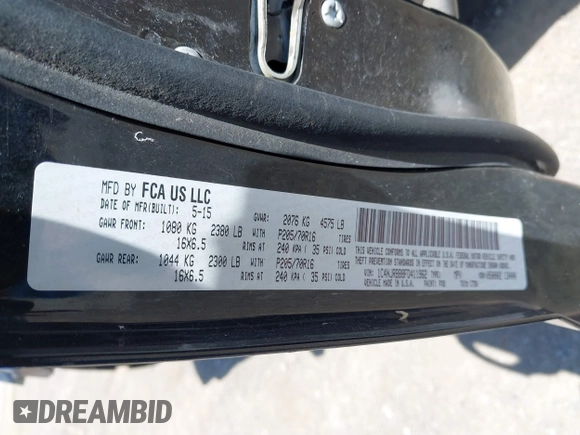 2015 Jeep Patriot Sport with VIN 1C4NJRBB8FD411962, listed as a IAAI auction lot 42504664 with 174,758 mi miles and . Bid and sale history available at DreamBid. Image 9.