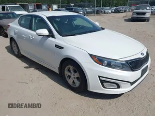2014 Kia Optima LX with VIN KNAGM4A73E5520206, listed as a IAAI auction lot 42538603 with 143,454 mi miles and . Bid and sale history available at DreamBid. Image 1.