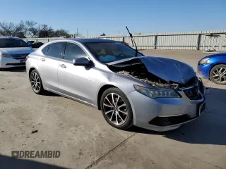 2015 Acura TLX V6 with VIN 19UUB2F39FA021135, listed as a Copart auction lot 47417085 with 104,997 mi miles and Salvage Title. Bid and sale history available at carsss.com. Image 4.
