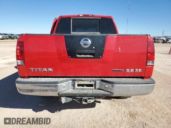 2008 Nissan Titan SE with VIN 1N6BA07D78N358139, listed as a Copart auction lot 41433925 with 131,256 mi miles and Salvage Title. Bid and sale history available at carsss.com. Image 6.