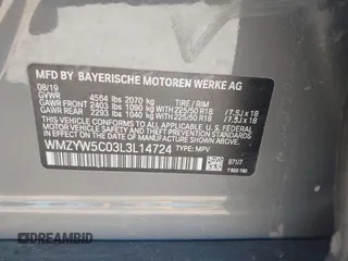2020 MINI Countryman Cooper with VIN WMZYW5C03L3L14724, listed as a IAAI auction lot 42478285 with 57,915 mi miles and . Bid and sale history available at DreamBid. Image 9.