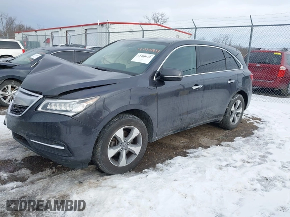 2016 Acura MDX with VIN 5FRYD4H26GB044762, listed as a IAAI auction lot 41400131 with 122,213 mi miles. Bid and sale history available at carsss.com. Image 17.