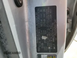 2007 Kia Amanti with VIN KNALD125775127791, listed as a Copart auction lot 52258745 with 226,896 mi miles and Salvage Title. Bid and sale history available at carsss.com. Image 12.
