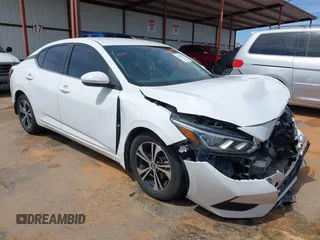 2020 Nissan Sentra SV with VIN 3N1AB8CV3LY228477, listed as a IAAI auction lot 41879199 with 70,304 mi miles. Bid and sale history available at carsss.com. Image 1.