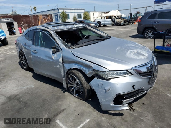 2017 Acura TLX with VIN 19UUB1F36HA006136, listed as a Copart auction lot 50255495 with 76,921 mi miles and Salvage Title. Bid and sale history available at carsss.com. Image 4.