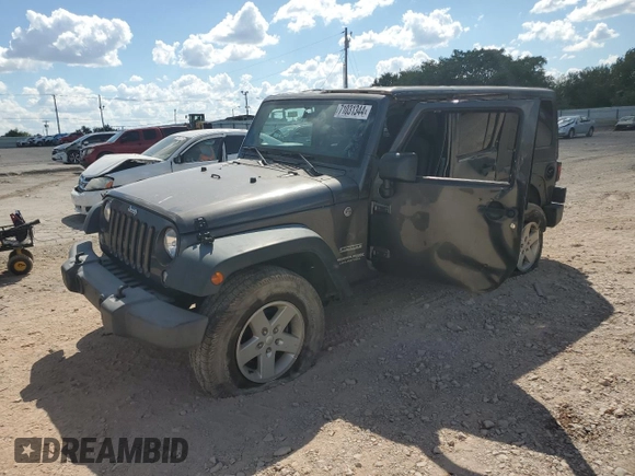 2018 Jeep Wrangler JK Unlimited Sport S with VIN 1C4BJWDG9JL886772, listed as a Copart auction lot 71031344 with 67,891 mi miles and Salvage Title. Bid and sale history available at carsss.com. Image 1.