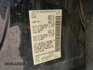 2018 Nissan Titan XD SV with VIN 1N6BA1F48JN520938, listed as a Copart auction lot 79501474 with 262,120 mi miles and Salvage Title. Bid and sale history available at carsss.com. Image 15.