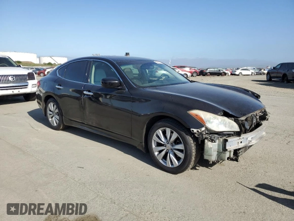 2011 Infiniti M37 with VIN JN1BY1AP0BM324986, listed as a Copart auction lot 53671215 with 187,490 mi miles and Salvage Title. Bid and sale history available at carsss.com. Image 4.