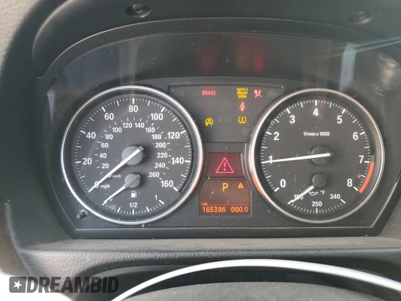 2010 BMW 3 Series 335i with VIN WBAPM7C59AA367071, listed as a Copart auction lot 42583825 with 165,386 mi miles and Salvage title. Bid and sale history available at DreamBid. Image 9.