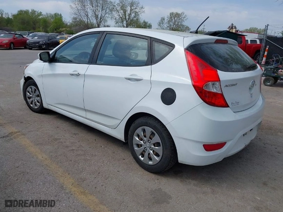 2017 Hyundai Accent SE with VIN KMHCT5AE4HU313404, listed as a IAAI auction lot 42035860 with 123,951 mi miles. Bid and sale history available at carsss.com. Image 3.
