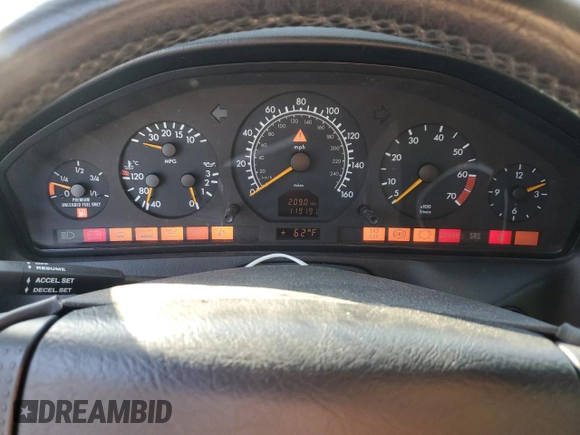 1998 Mercedes-Benz SL-Class with VIN WDBFA67FXWF163330, listed as a Copart auction lot 86125234 with 119,191 mi miles and Clean Title. Bid and sale history available at carsss.com. Image 9.