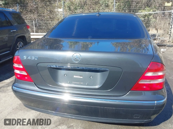 2002 Mercedes-Benz S-Class 4.3L with VIN WDBNG70J42A269648, listed as a IAAI auction lot 41634588 with 141,894 mi miles. Bid and sale history available at carsss.com. Image 16.