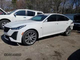 2020 Cadillac CT5 Sport with VIN 1G6DP5RKXL0151336, listed as a Copart auction lot 45274735 with 55,562 mi miles and Salvage Title. Bid and sale history available at carsss.com. Image 1.