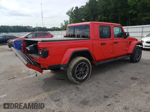2021 Jeep Gladiator High Altitude z VIN 1C6HJTFG4ML579074, wystawiony jako Copart lot #57145415 z przebiegiem 52 145 mil mil oraz Szkoda całkowita • Salvage title. Historia ofert i sprzedaży dostępna na DreamBid. Obrazek 3.