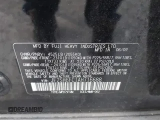 2010 Subaru Forester XT Limited с VIN JF2SH6FC1AH716688, выставлен на аукционе IAAI как лот 42424320 с пробегом Не указан миль и . История ставок и продаж доступна на DreamBid. Изображение 9.