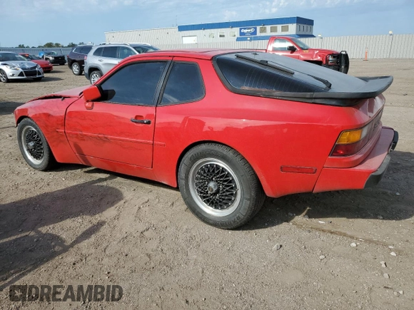 1983 Porsche 944 with VIN WP0AA0943DN452198, listed as a Copart auction lot 67845454 with 62,997 mi miles and Salvage Title. Bid and sale history available at DreamBid. Image 2.
