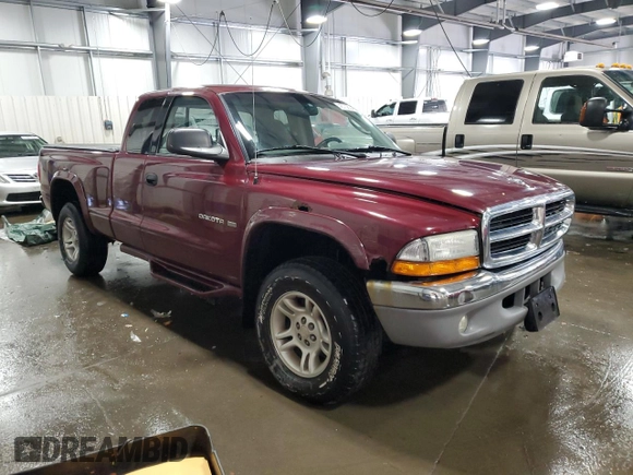 2001 Dodge Dakota Sport with VIN 1B7GG22N31S267864, listed as a Copart auction lot 45708245 with 107,522 mi miles and Salvage Title. Bid and sale history available at carsss.com. Image 4.