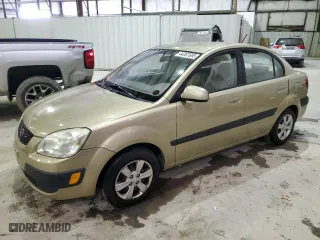 2009 Kia Rio SX with VIN KNADE223196573437, listed as a Copart auction lot 44267695 with 0 mi miles and Salvage Title. Bid and sale history available at carsss.com. Image 1.