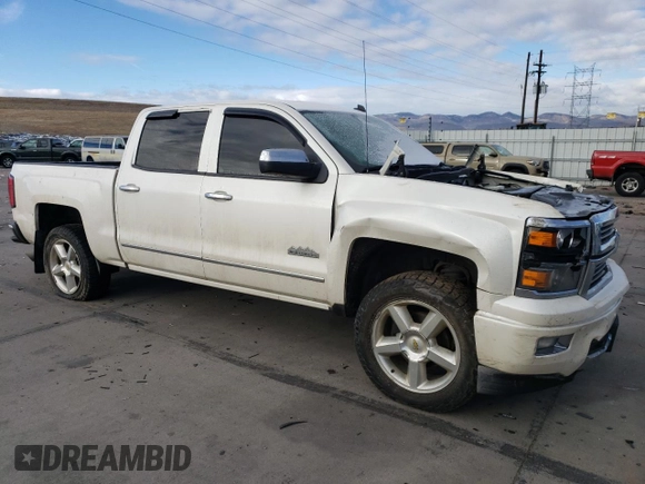 2014 Chevrolet Silverado 1500 High Country with VIN 3GCUKTEC4EG335555, listed as a Copart auction lot 86993214 with 216,596 mi miles and Salvage Title. Bid and sale history available at carsss.com. Image 4.