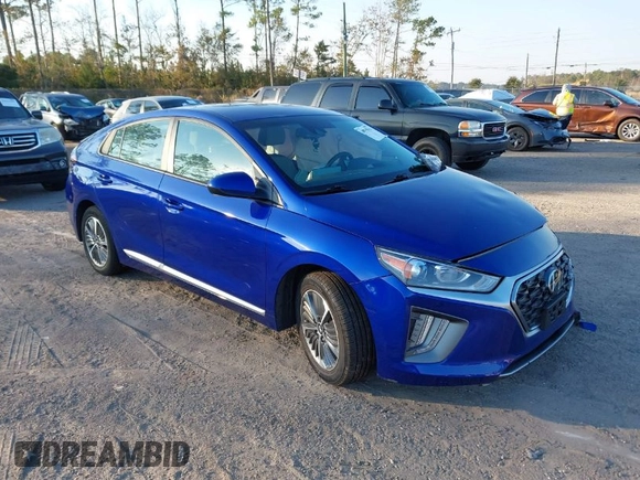 2021 Hyundai Ioniq SE with VIN KMHC65LD8MU252578, listed as a IAAI auction lot 40965612 with 25,384 mi miles and . Bid and sale history available at DreamBid. Image 1.