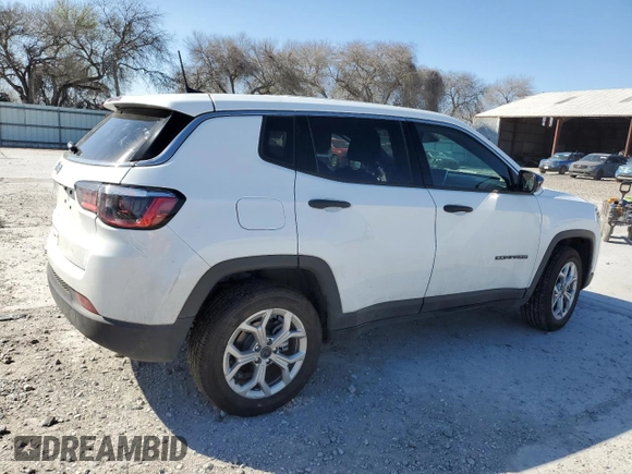 2025 Jeep Compass Sport with VIN 3C4NJDAN3ST515939, listed as a Copart auction lot 47130745 with 9,136 mi miles and Clean title. Bid and sale history available at DreamBid. Image 3.