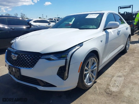 2023 Cadillac CT4 Luxury with VIN 1G6DJ5RKXP0141624, listed as a IAAI auction lot 41742903 with 16,073 mi miles. Bid and sale history available at carsss.com. Image 2.