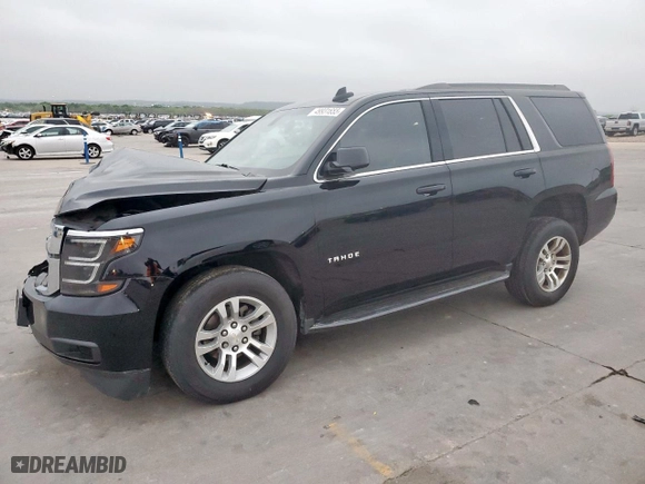 2019 Chevrolet Tahoe LS with VIN 1GNSCAKC2KR150212, listed as a Copart auction lot 49931655 with 74,196 mi miles and Salvage Title. Bid and sale history available at carsss.com. Image 1.