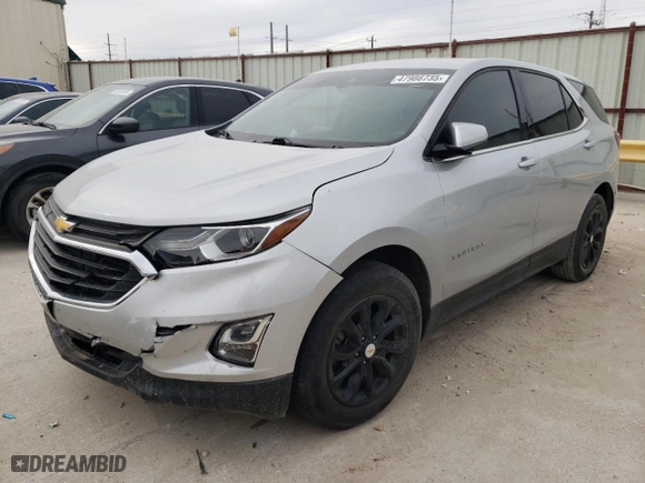 2020 Chevrolet Equinox LT with VIN 2GNAXKEV0L6107942, listed as a Copart auction lot 47986735 with 94,800 mi miles and Clean Title. Bid and sale history available at carsss.com. Image 1.