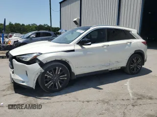 2021 Infiniti QX50 Luxe z VIN 3PCAJ5BA1MF120269, wystawiony jako Copart lot #58156515 z przebiegiem 65 464 mil mil oraz Szkoda całkowita • Salvage title. Historia ofert i sprzedaży dostępna na DreamBid. Obrazek 1.