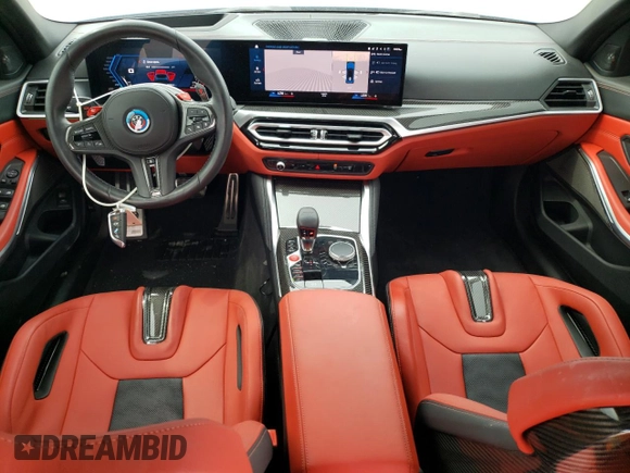 2023 BMW M3 Competition xDrive with VIN WBS43AY07PFP17918, listed as a Copart auction lot 58379405 with 11,581 mi miles and Salvage title. Bid and sale history available at DreamBid. Image 8.
