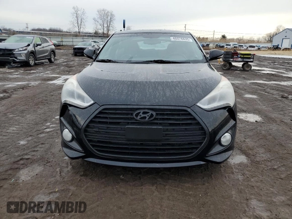 2015 Hyundai Veloster Turbo with VIN KMHTC6AE3FU244319, listed as a Copart auction lot 46978835 with 103,282 mi miles and Salvage Title. Bid and sale history available at carsss.com. Image 5.