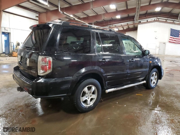 2007 Honda Pilot EX-L with VIN 2HKYF18787H537494, listed as a Copart auction lot 88941675 with 190,446 mi miles and Salvage Title. Bid and sale history available at carsss.com. Image 3.