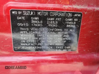 2010 Suzuki SX4 with VIN JS2YB5A33A6311624, listed as a Copart auction lot 48552935 with 236,331 mi miles and Salvage Title. Bid and sale history available at DreamBid. Image 12.