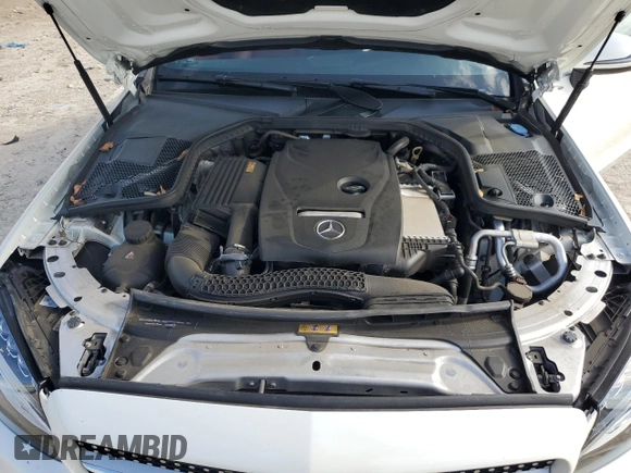 2017 Mercedes-Benz C 300 with VIN WDDWK4JB6HF520973, listed as a Copart auction lot 85326424 with 34,825 mi miles and Salvage Title. Bid and sale history available at DreamBid. Image 12.