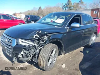 2018 Audi SQ5 Prestige with VIN WA1C4AFY1J2096760, listed as a IAAI auction lot 41467536 with 110,654 mi miles. Bid and sale history available at carsss.com. Image 2.