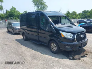 2022 Ford Transit Passenger XL with VIN 1FBAX2CG3NKA44336, listed as a IAAI auction lot 42384116 with 77,695 mi miles and . Bid and sale history available at DreamBid. Image 1.