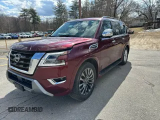 2023 Nissan Armada Platinum with VIN JN8AY2DB2P9835192, listed as a Copart auction lot 50734435 with 36,838 mi miles and Clean Title. Bid and sale history available at carsss.com. Image 1.