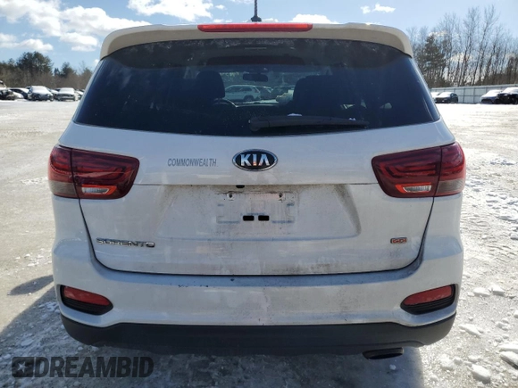 2019 Kia Sorento LX with VIN 5XYPGDA39KG540003, listed as a Copart auction lot 45834465 with 117,334 mi miles and Salvage Title. Bid and sale history available at DreamBid. Image 6.